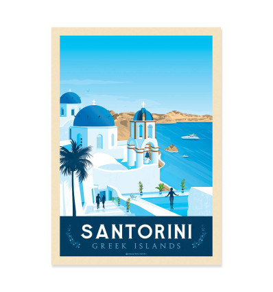 Art-Poster - Santorini - Olahoop Travel Posters