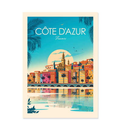 Art-Poster - Cote d'Azur France - Studio Inception
