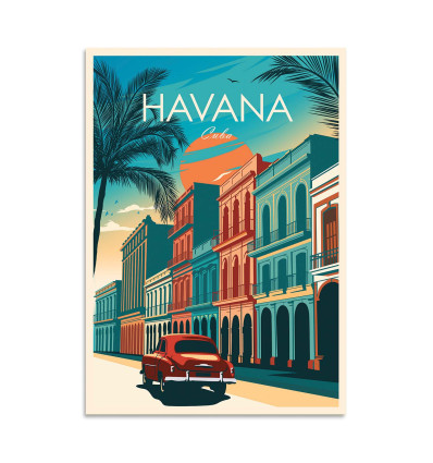 Card 10,5 x 14,8 cm - Havana Cuba - Studio Inception