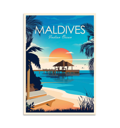 Card 10,5 x 14,8 cm - Maldives - Studio Inception