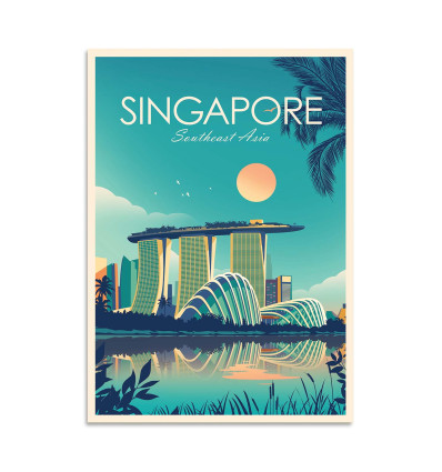 Card 10,5 x 14,8 cm - Singapore - Studio Inception