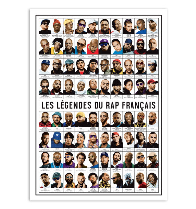 Art-Poster - Les légendes du rap français - Olivier Bourdereau