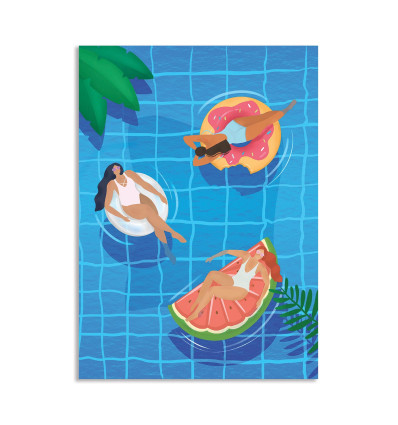 Carte 10,5 x 14,8 cm - Pool Ladies - Petra Lizde