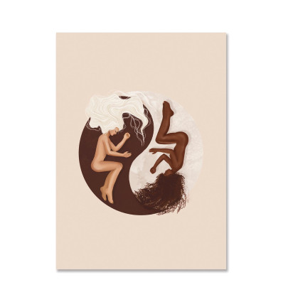 Carte 10,5 x 14,8 cm - Yin Yang - Illustre Mayon