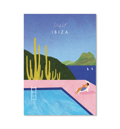 Carte 10,5 x 14,8 cm - Visit Ibiza - Henry RIvers