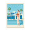 Carte 10,5 x 14,8 cm - Cote d'Azur Piscine - Olahoop Travel Posters