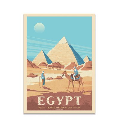 Carte 10,5 x 14,8 cm - Egypt - Olahoop Travel Posters