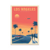 Carte 10,5 x 14,8 cm - Los Angeles Sunset - Olahoop Travel Posters