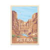 Carte 10,5 x 14,8 cm - Petra Jordanie - Olahoop Travel Posters