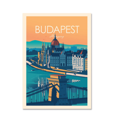 Carte 10,5 x 14,8 cm - Budapest Hungary - Studio Inception