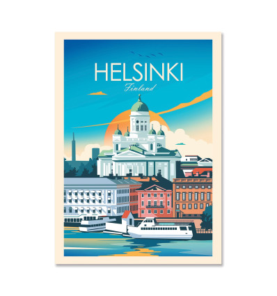 Carte 10,5 x 14,8 cm - Helsinki Finland - Studio Inception