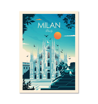 Carte 10,5 x 14,8 cm - Milan Italy - Studio Inception
