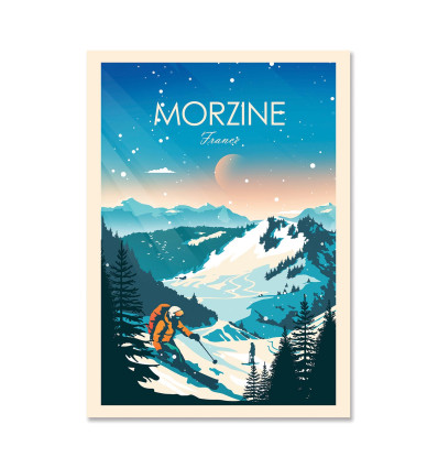 Carte 10,5 x 14,8 cm - Morzine France - Studio Inception