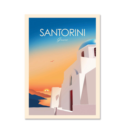 Carte 10,5 x 14,8 cm - Santorini Greece - Studio Inception