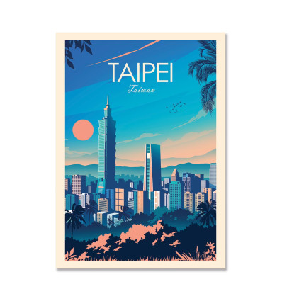 Carte 10,5 x 14,8 cm - Taipei Taiwan - Studio Inception