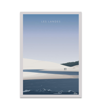 Carte 10,5 x 14,8 cm - Les Landes - TuroMemoriesStudio