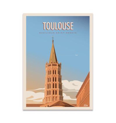 Carte 10,5 x 14,8 cm - Toulouse - TuroMemoriesStudio