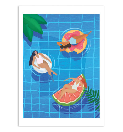 Art-Poster - Pool Ladies - Petra Lizde