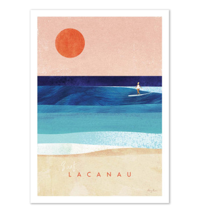 Art-Poster - Surf Lacanau - Henry Rivers