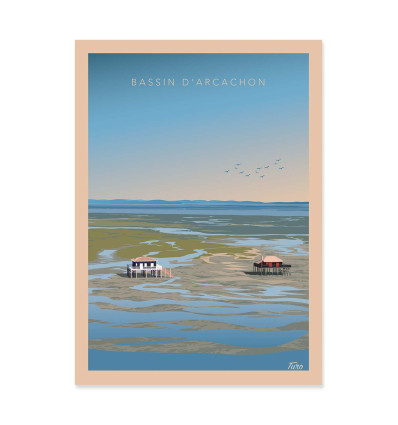 Art-Poster - Bassin d'Arcachon Version 2 - TuroMemoriesStudio