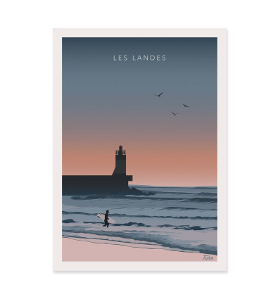 Art-Poster - Les Landes Version 3 - TuroMemoriesStudio