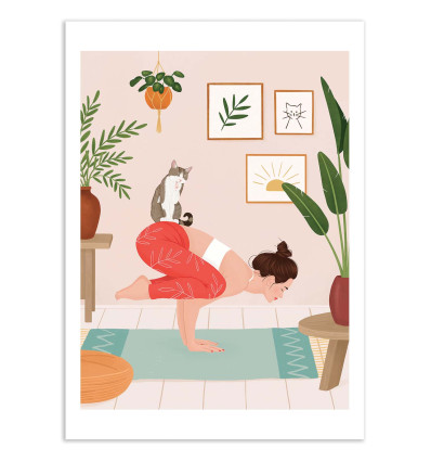Art-Poster - Cat Yoga - Petra Holikova