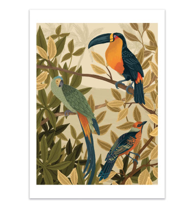 Art-Poster - Paradise Birds - Goed Blauw