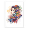 Art-Poster - Watercolor floral woman - Chromatic fusion studio