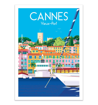 Art-Poster - Cannes Vieux Port - Raphael Delerue