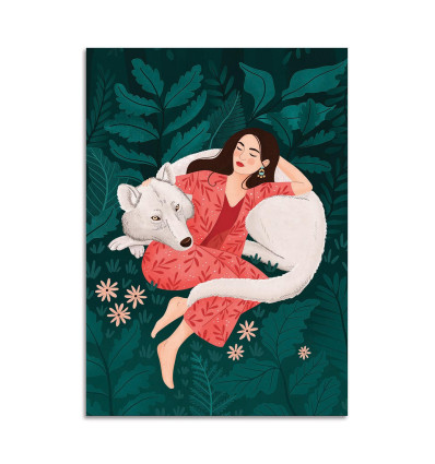 Card 10,5 x 14,8 cm - Polar Wolf - Petra Holikova