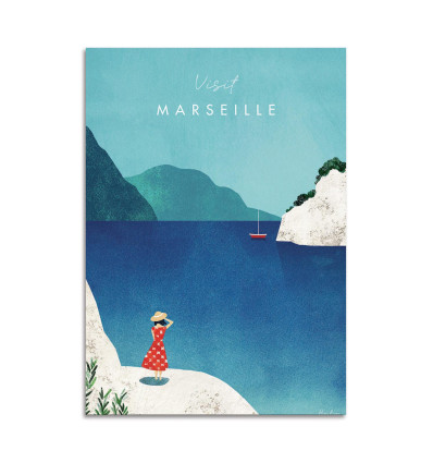 Carte 10,5 x 14,8 cm - Visit Marseille - Henry Rivers