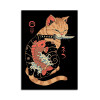 Card 10,5 x 14,8 cm - Carp Tattooed cat - Vincent Trinidad