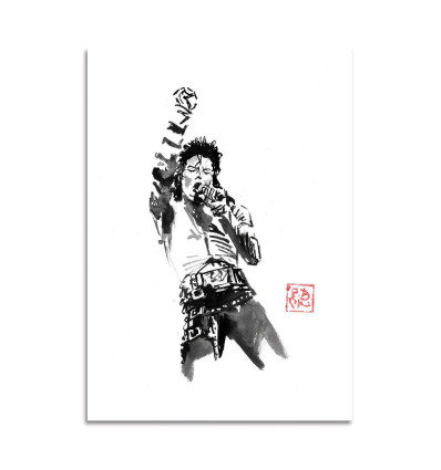 Card 10,5 x 14,8 cm - Michael Jackson on stage - Pechane Sumie