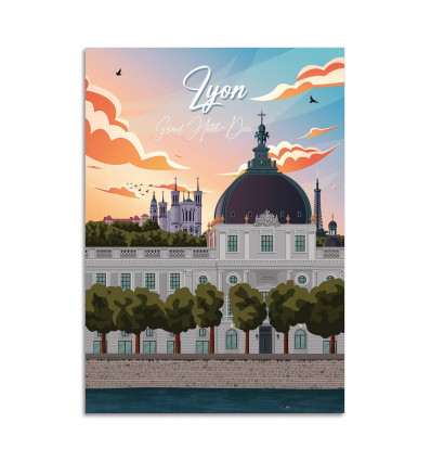 Carte 10,5 x 14,8 cm - Lyon Grand hotel Dieu - Benoit Collet
