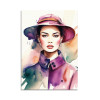 Card 10,5 x 14,8 cm - Watercolor fashion woman - Chromatic fusion studio