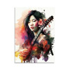 Card 10,5 x 14,8 cm - Watercolor Musician woman - Chromatic fusion studio