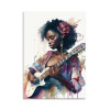 Card 10,5 x 14,8 cm - Watercolor Musician woman V2 - Chromatic fusion studio