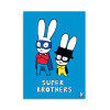Card 10,5 x 14,8 cm - Super Heroes Brothers - Simon Super Rabbit