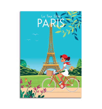 Card 10,5 x 14,8 cm - Paris la tour Eiffel - Raphael Delerue