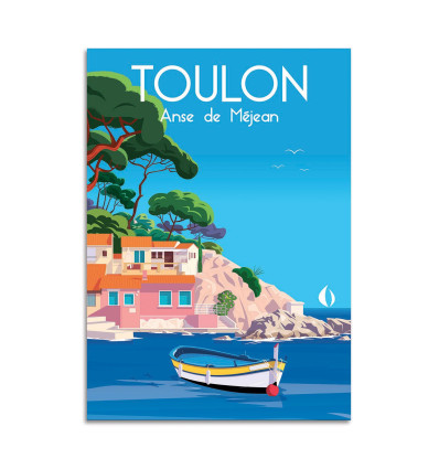Carte 10,5 x 14,8 cm - Toulon Anse de Méjean - Raphael Delerue