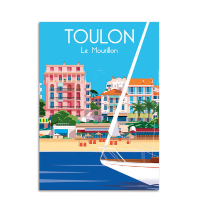 Card 10,5 x 14,8 cm - Toulon Le Mourillon - Raphael Delerue