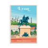 Carte 10,5 x 14,8 cm - Lyon Place Bellecour - Olahoop Travel Posters