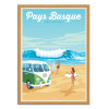Art-Poster - Pays Basque Van Surf - Olahoop Travel Posters