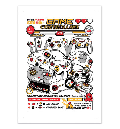 Art-Poster - Game controllers - Paiheme Studio