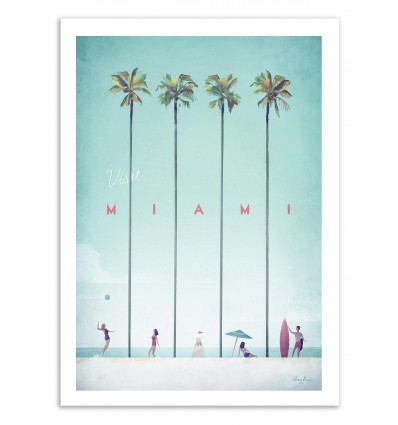 Art-Poster 50 x 70 cm - Visit Miami - Henry Rivers