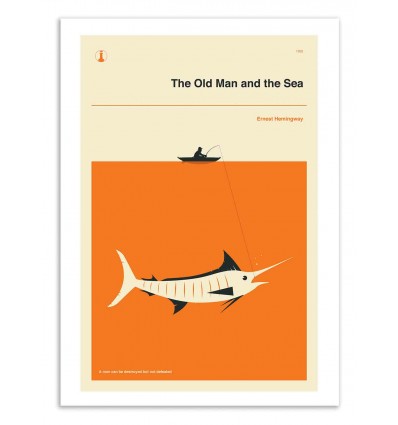 Art-Poster 50 x 70 cm - The old man and the sea - Jazzberry Blue