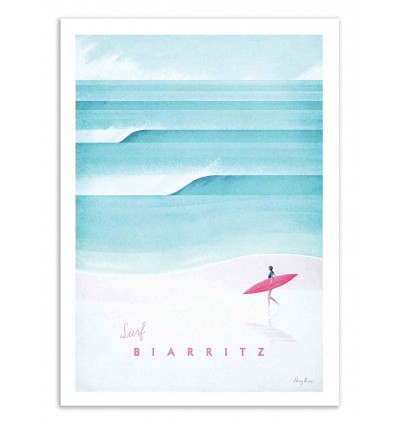 Art-Poster 50 x 70 cm - Surf Biarritz - Henry Rivers