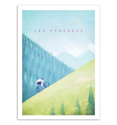 Art-Poster 50 x 70 cm - Visit Les Pyrénées - Henry Rivers