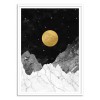 Art-Poster 50 x 70 cm - Moon and stars - Kookie Pixel
