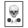 Art-Poster - Skull N Roses - Balazs Solti